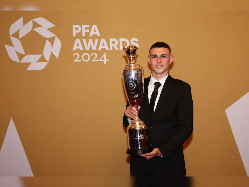 Phil Foden of Manchester City Receives PFA Player Of The Year Award