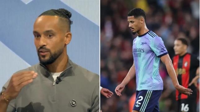 Theo Walcott expresses concern for Arsenal star facing Liverpool following William Saliba's red card