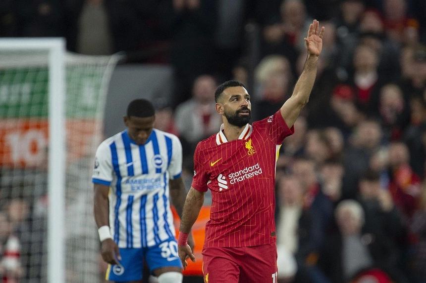 Liverpool secures top spot with Mohamed Salah's stunning strike against Brighton