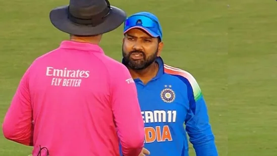 Rohit Sharma's frustration boils over as he argues with umpire over controversial wide call, giving England crucial extra run in tense situation